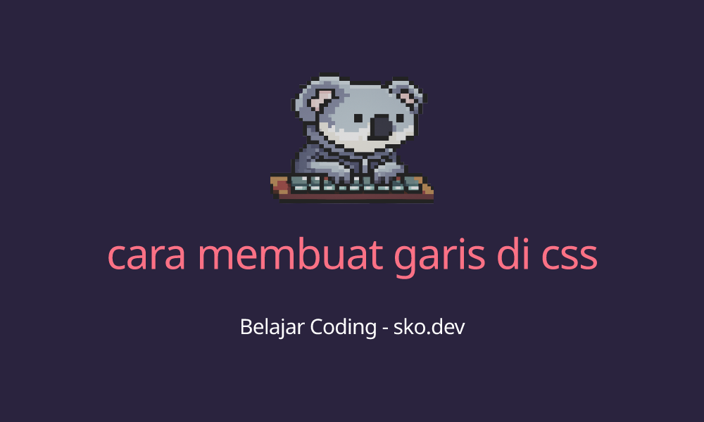 cara membuat garis di css
